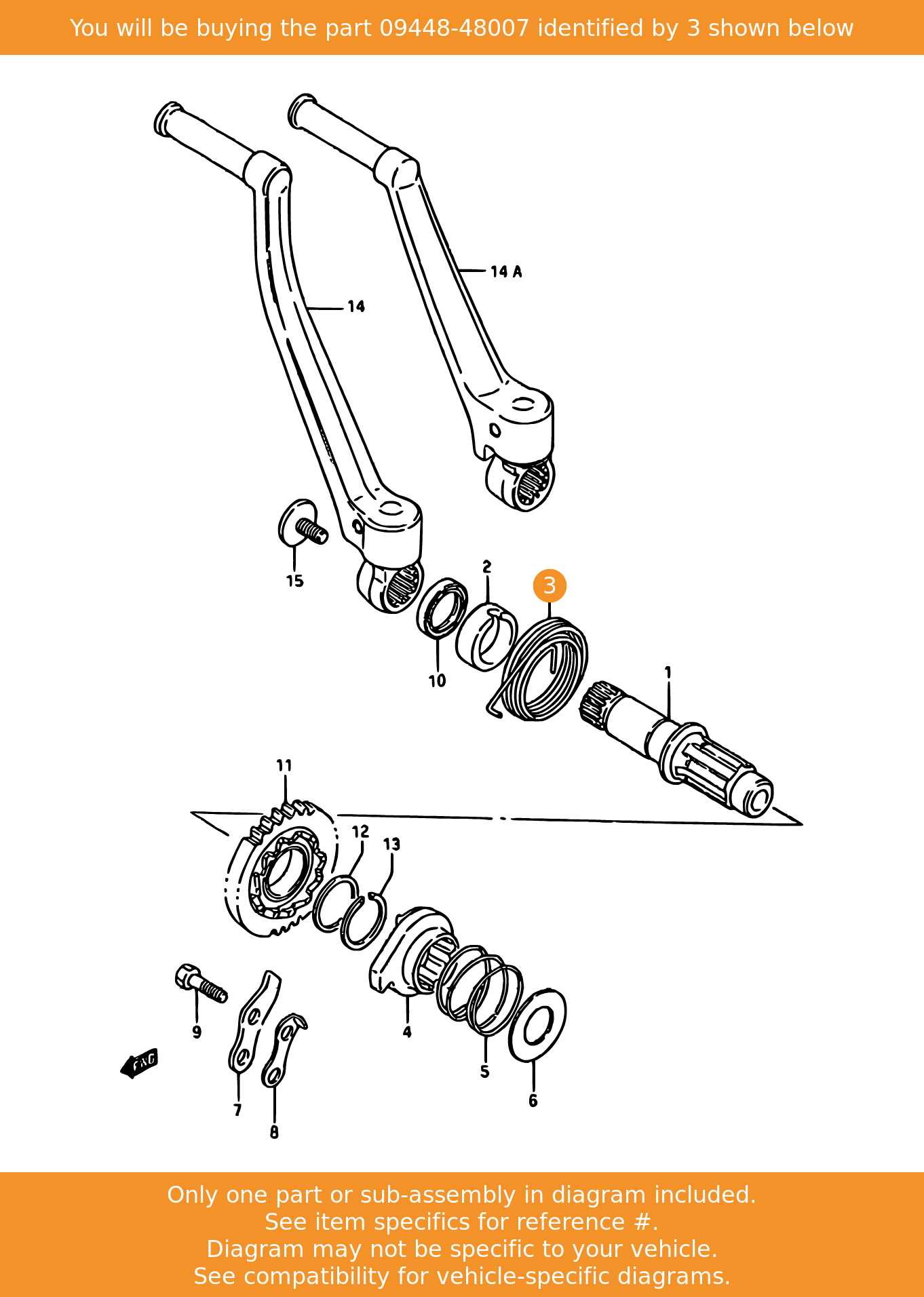 Suzuki NOS OEM #09448-48007