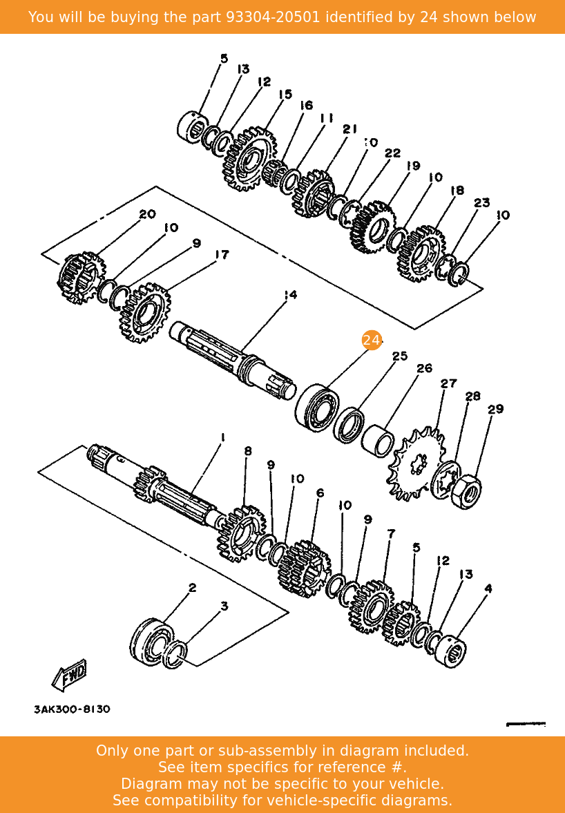 Yamaha Bearing 93304